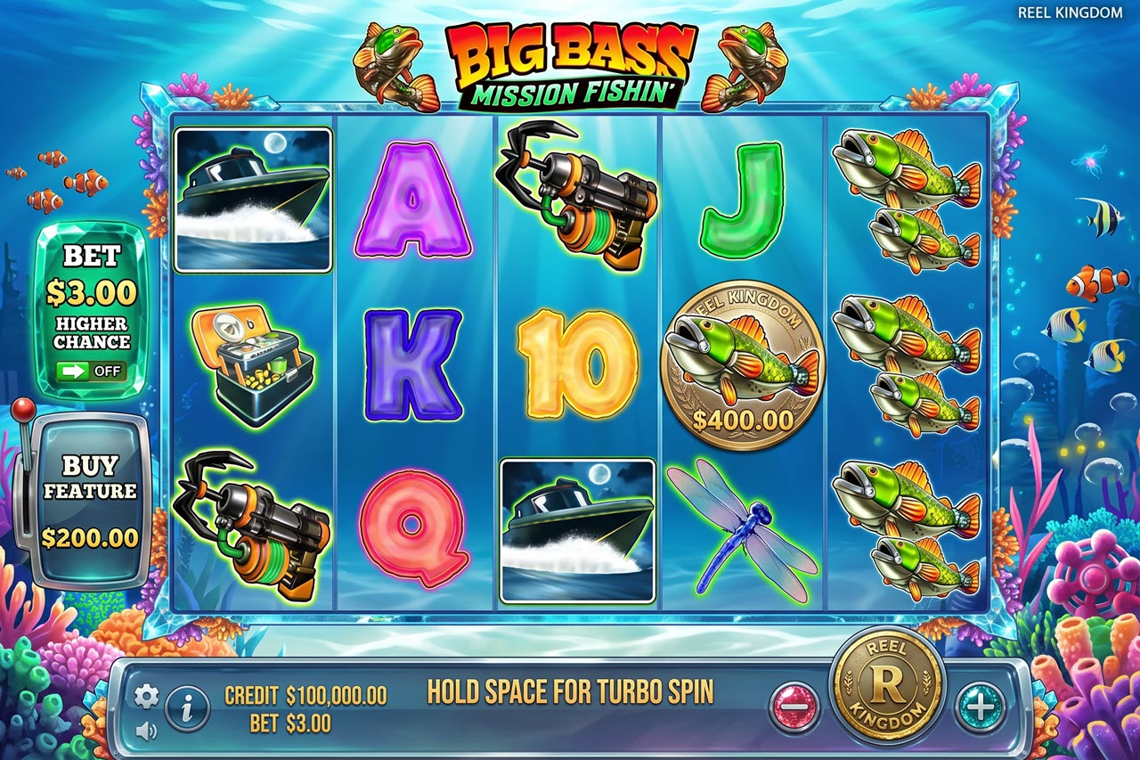 Big Bass Mission Fishin' เกมสล็อตตกปลาใหม่ล่าสุดจาก Pragmatic Play พร้อมฟีเจอร์รวบรวมตัวคูณสุดมันส์